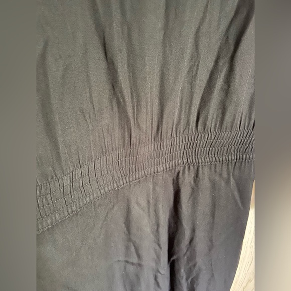 Vintage 1980’s Foxy Lady black cotton twill cinched waist pencil skirt Dress - Picture 9 of 15